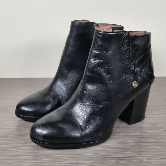 Louise et Cie Zanara Bootie, Black Leather, Womens Size 7 M  / 37 - Picture 3 of 12